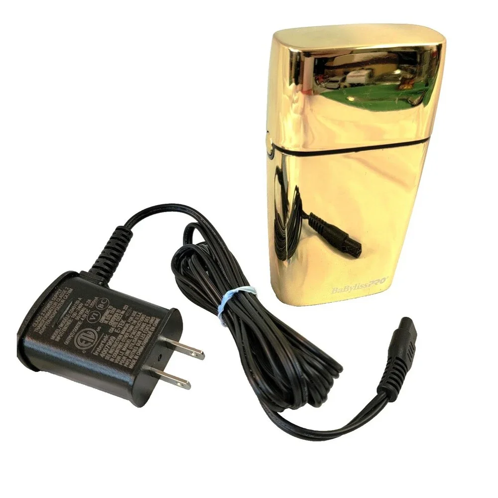 USED Babyliss Pro Foil FX02 FXFS2G Cord / Cordless Metal Double Foil Shaver Gold
